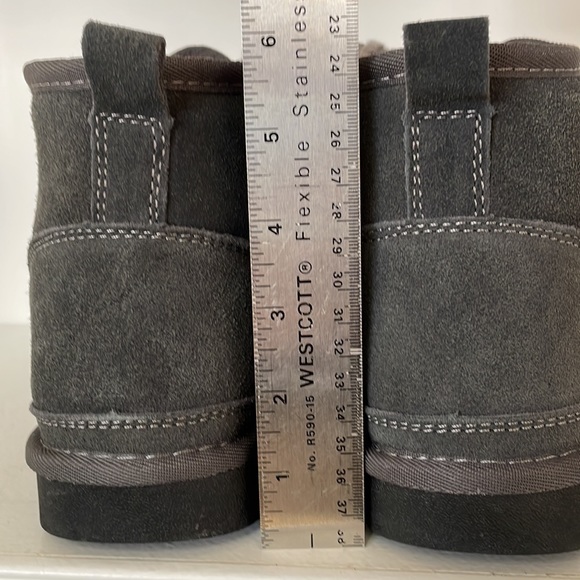 Vepose Woman’s Ankle Boots Gray Winter Snow Cow Suede Leather Wool Size 10 New - Picture 7 of 11